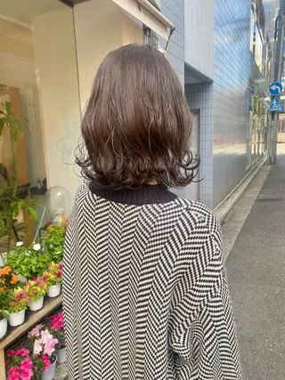 ミディアム カラー 安永 涼のヘアスタイル