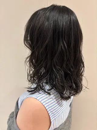 ミディアム パーマ特化美容師 カンノケンタのヘアスタイル