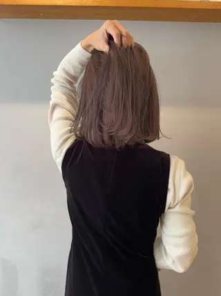 ミディアム カラー REINA☁️透明感 カラー/ぷつっと♡のヘアスタイル