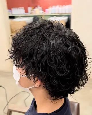 ショート パーマ メンズ Utata literie所属・嵯峨 大地/パーマ/ ハード系/特殊系のヘアスタイル