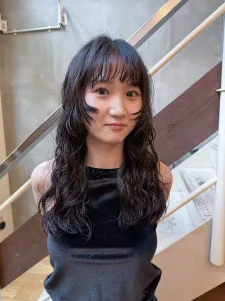 ロング パーマ 松尾/パーマ/堀江 心斎橋/なんばのヘアスタイル