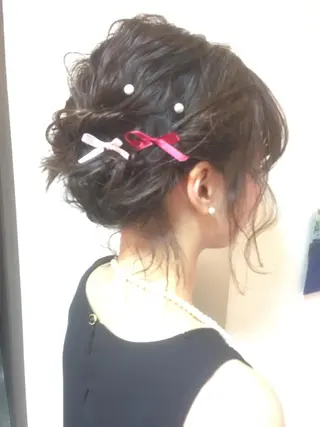 ロング カラー パーマ ヘアアレンジ 可愛いを作る神 ナオヒロのヘアスタイル