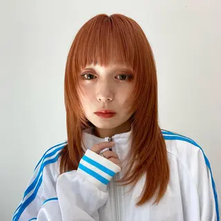 セミロング カラー ダブルカラー 🌙ｃｈｉｎａｒｉのヘアスタイル