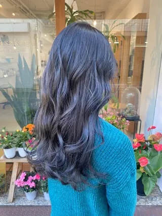 ロング カラー 安永 涼のヘアスタイル