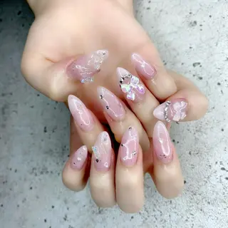 ロング カラー パーマ ヘアアレンジ メンズ キッズ ネイル マツエク・マツパ アイブロウ Salon Kのネイルデザイン