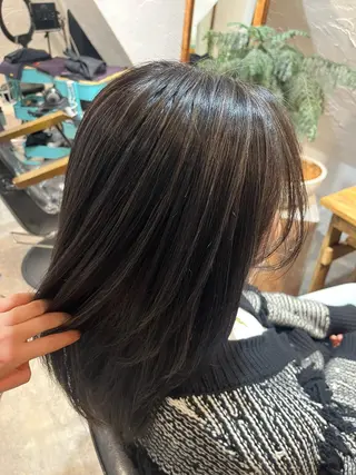 セミロング カラー 新宿/髪質改善 艶カラー👶Renaのヘアスタイル