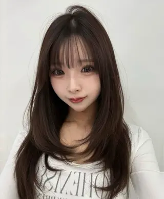 ロング カラー 髪質改善/縮毛矯正 ViVIEのヘアスタイル