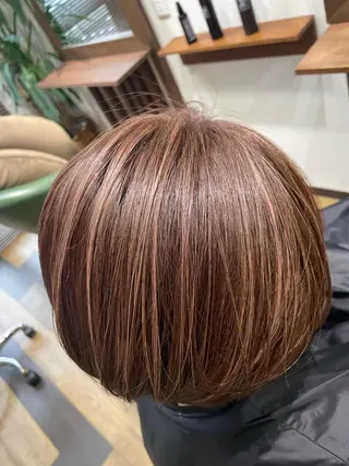 ショート カラー 白髪ぼかし ハイライト専門/大嶋のヘアスタイル
