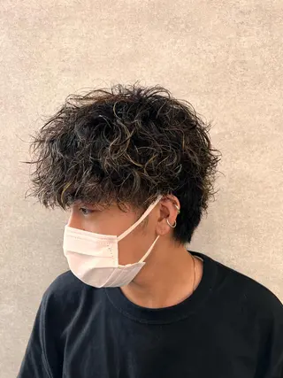 ショート パーマ メンズ 新世代パーマ⚡️ の達人トモ⚡️のヘアスタイル