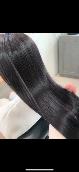 ロング 🌷韓国顔周りカット ×艶カラーaki🌷のヘアスタイル