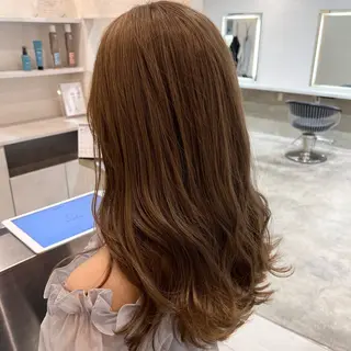 セミロング カラー DEAN所属・KEIGO/パーマ ハイトーン/DEANのヘアスタイル