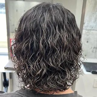ミディアム パーマ メンズ メンズパーマ/波巻き 新潟/万代/夏芽🎀のヘアスタイル