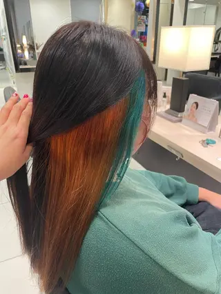 ロング カラー クロスパーマ/うる艶 カラー/Kurumiのヘアスタイル