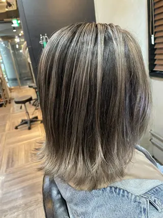 ミディアム カラー La fith 店長 城谷颯人のヘアスタイル