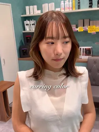 ミディアム 《褒められる》 透明感カラー/小嶋のヘアスタイル
