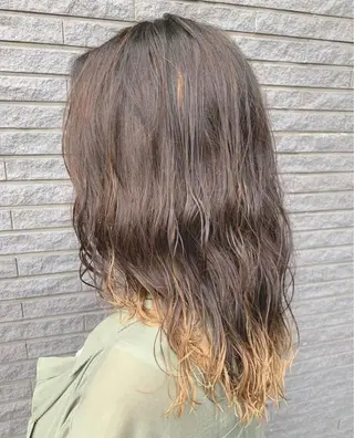 セミロング カラー パーマ ヘアアレンジ 髪質改善&Spa fee南越谷2号店所属・髪質改善/南越谷/ 山岸彩夏のヘアスタイル