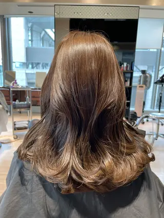 カラー 艶カラー/アレンジ/ はまぐちうみのヘアスタイル