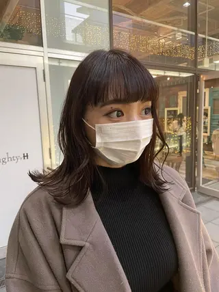 ミディアム 栄　mighty by H所属・不破一輝/栄/矢場町 ボブ/レイヤー/艶髪のヘアスタイル