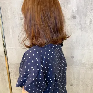ミディアム カラー ﾊｲﾄｰﾝ/ｼｮｰﾄ 村上淳乃🐥のヘアスタイル