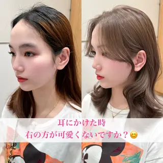 ロング カラー 🇰🇷韓国風くびれ ヘア🇰🇷中村優大のヘアスタイル