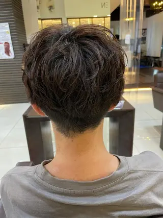 ショート パーマ 静岡/草薙パーマ メンズバレイヤージュのヘアスタイル