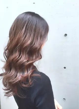 ミディアム セミロング カラー パーマ ヘアアレンジ 韓国ヘア✨グレージュ カラーasamiのヘアスタイル