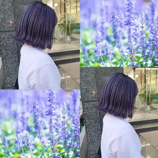 ミディアム カラー ✨艶ブリーチカラー ✨四ノ宮裕己のヘアスタイル