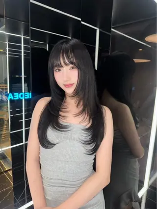 ロング カラー ヘアアレンジ miuru/網紅ヘア 🇨🇳レイヤーのヘアスタイル