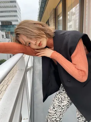 ショート カラー ショート/ボブ/ 心斎橋/宮脇美奈のヘアスタイル