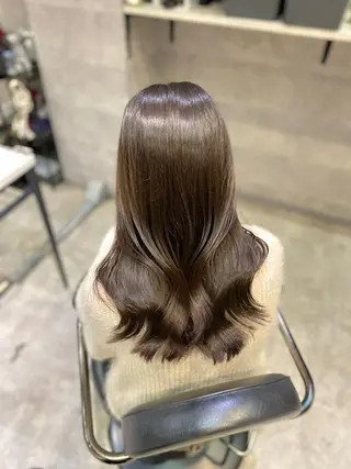 セミロング _WHITE難波店[アンダーバーホワイト]所属・艶カラー/髪質改善 /韓国風/中村嘉秀のヘアスタイル