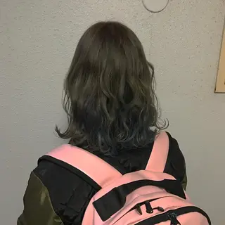 ミディアム カラー インナーカラー/天神 ブリーチ/吉田のヘアスタイル