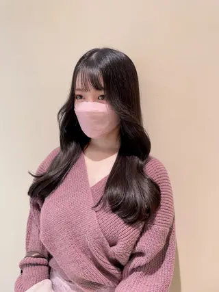 セミロング カラー ヘアアレンジ Ella所属・nana【艶髪】/ レイヤー/縮毛矯正のヘアスタイル