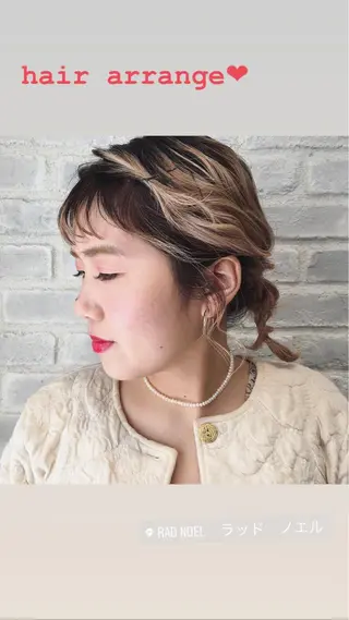 ミディアム カラー la fith所属・rico_by ヘアとアイブロウのヘアスタイル