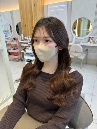 ロング パーマ 🇰🇷韓国風くびれ ヘア🇰🇷中村優大のヘアスタイル