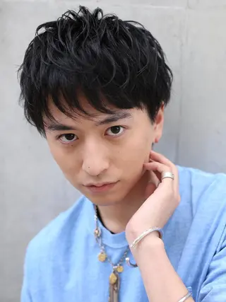 ショート パーマ メンズ 韓国レイヤー🇰🇷 韓国研修◎渋谷カイトのヘアスタイル