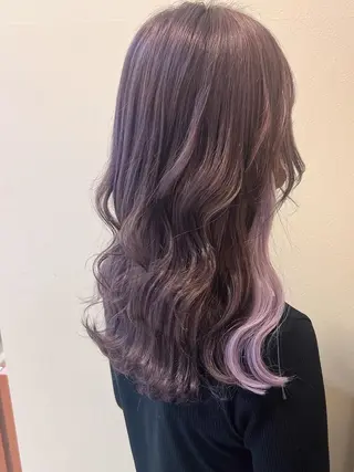 ロング カラー パーマ ヘアアレンジ SALOWIN天神大名店所属・羽エクステ/スリム タッキ/kodaiのヘアスタイル