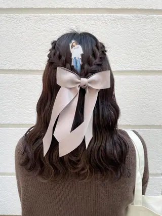 セミロング ヘアアレンジ イワタ マハ/ minim hairのヘアスタイル