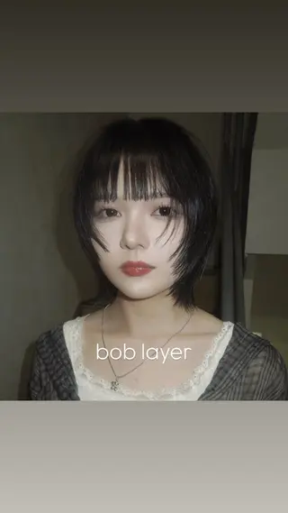 ミディアム カラー タマキ/似合わせ カット/Wカラーのヘアスタイル