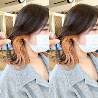 ミディアム LAFRE （ラフリ）所属・ケアブリーチ 黒瀬有汰のヘアスタイル