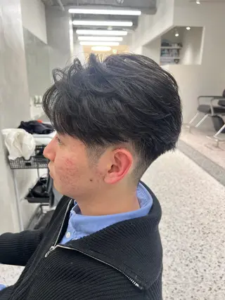 ショート パーマ メンズ Ace men's salon 名駅所属・あずこう/メンズヘア /メンズパーマのヘアスタイル