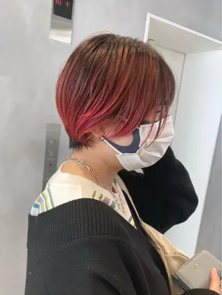 ショート カラー ✳️ウルフ/メンズ/ スパイラルパーマ✳️のヘアスタイル