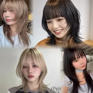 ミディアム 🎀Ami/新宿/レ イヤー/韓国ヘア🎀のヘアスタイル