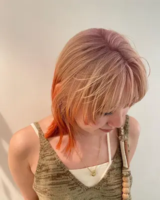 ミディアム カラー ボブ/透明感ベージュ 🫧クルミ🌟のヘアスタイル