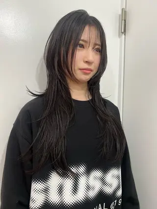 ロング 💥ウルフカット デザインあんな💥のヘアスタイル