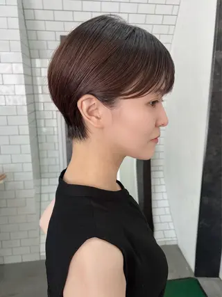 ショート 紙屋町ショート /ボブ　パーマ河内蓮のヘアスタイル