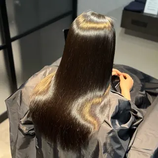 ロング パーマ ブリーチなしカラー I 髪質改善Ⅰたつやのヘアスタイル