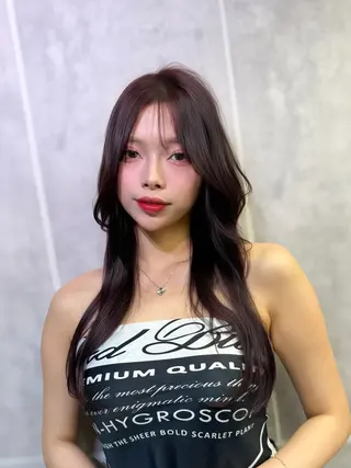 ロング カラー 顔まわりの神様✨ 透明感カラー藤嶋秀幸のヘアスタイル