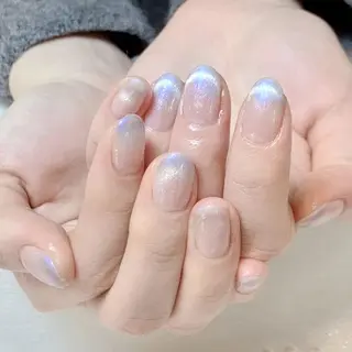 ネイル RAFFINE 月🦋🩵のネイルデザイン