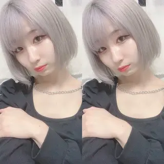ショート カラー ［銀座］淡色 ラベンダー🫧大村のヘアスタイル