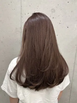 セミロング カラー 片岡 開人のヘアスタイル